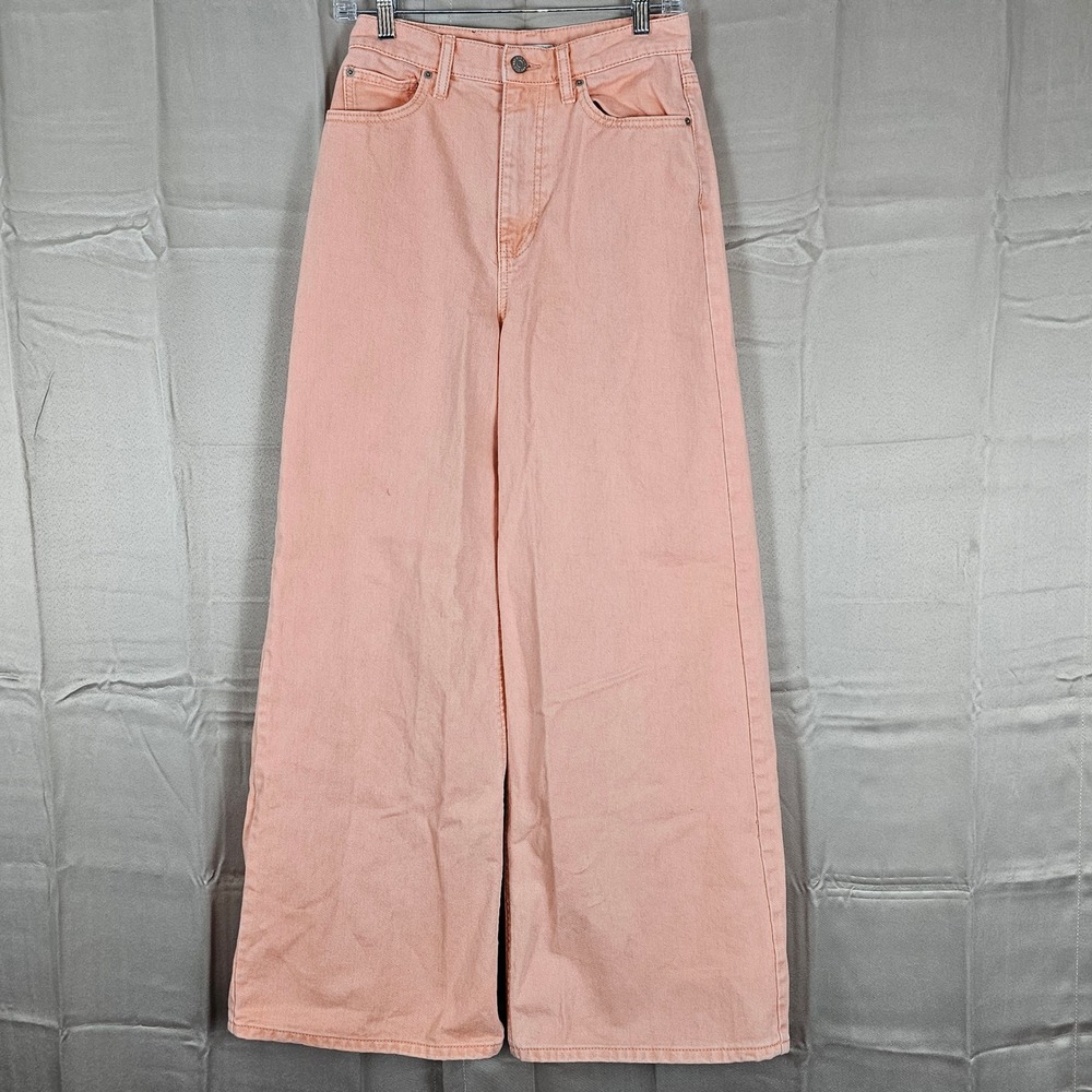 BDG Urban Outfitters Womens Peach Pink Wide Leg‎ Crop Jeans 28